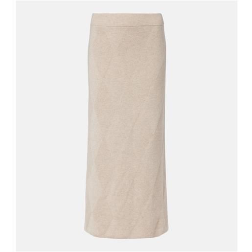 Max Mara gonna midi salubre in cashmere