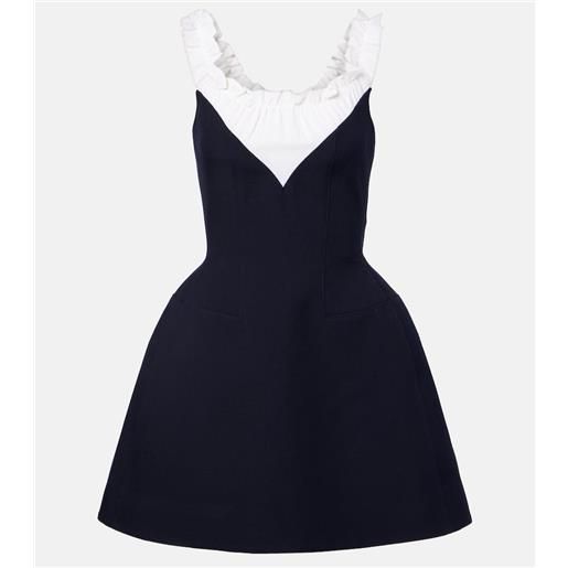 Shushu/Tong abito corto in lana e seta con volant