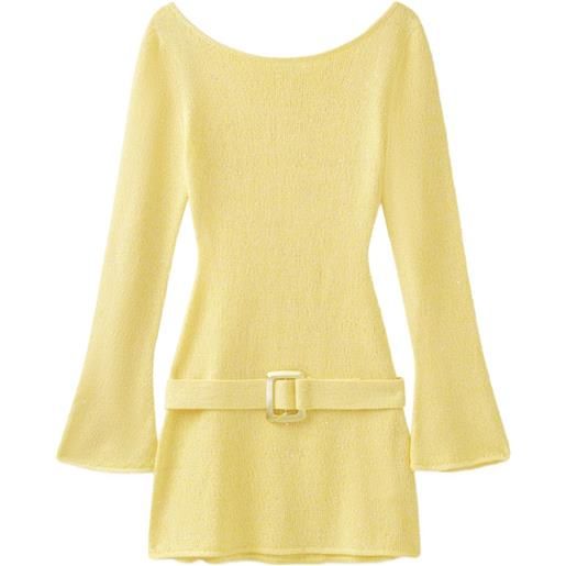 Asta Resort abito corto maya con cintura - giallo