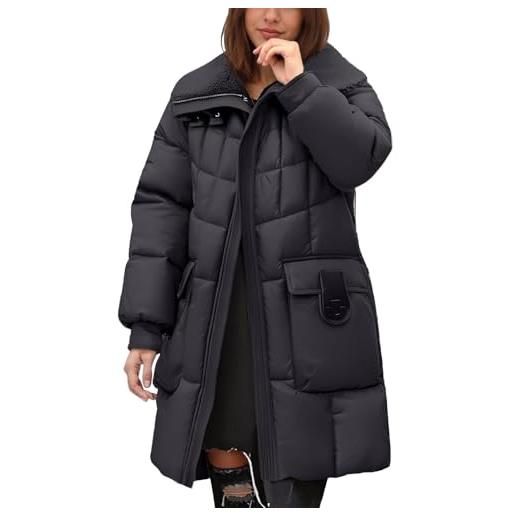 Luadnysin parka invernale donna piumino donna giacche giacca pesante giaccone piumino leggero cappotto nero giubbotto termico brugi giacca lungo parka imbottito lunga impermeabile taglie forti cappotti da