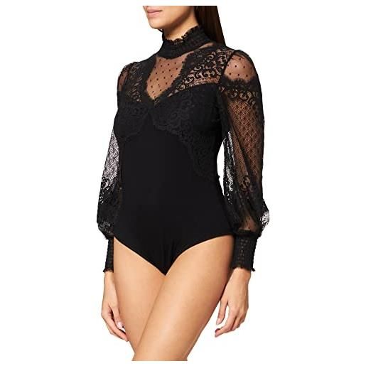 Morgan body longue con dentelle nere l