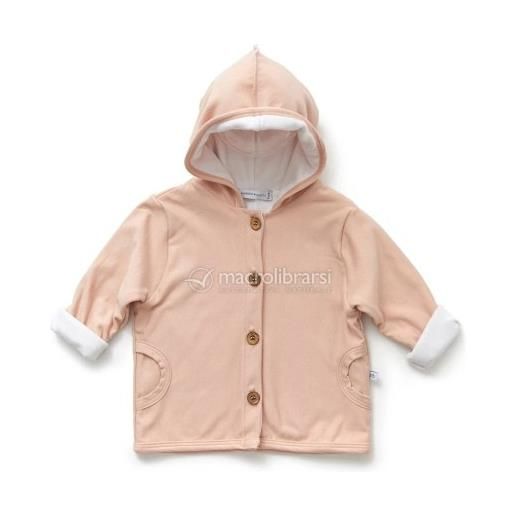 Cardigan bimba con cappuccio pure - rosa