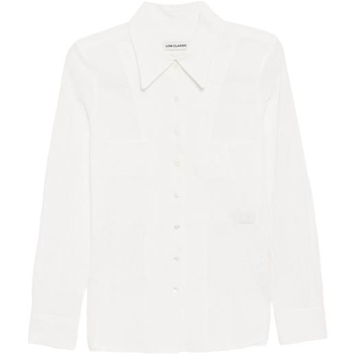 Low Classic camicia crumpled - bianco