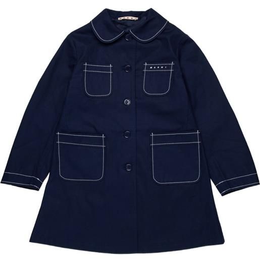 Marni Kids trench con colletto rotondo - blu