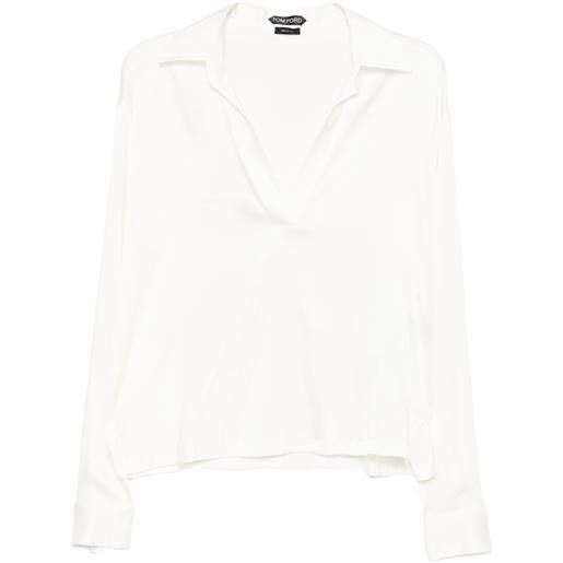 TOM FORD blusa in raso - bianco