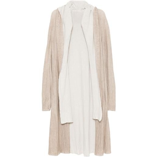 Ma+ cappotto asimmetrico - toni neutri