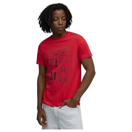 PUMA ferrari sportswear graphic tee t-shirt, rosso corsa, xs uomo