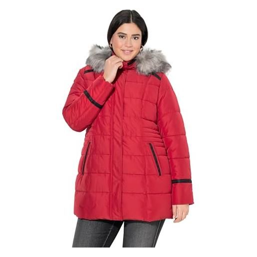 Ulla Popken gs1 data protected company 4069787000005 hyprar funktions-steppjacke, wasserabweisend, kapuze giacche, rosso rubino, 54-56 donna
