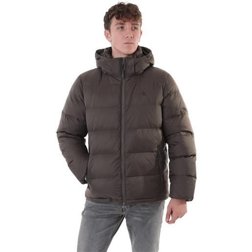 CALVIN KLEIN JEANS ls nylon zip off hood down puff piumino uomo