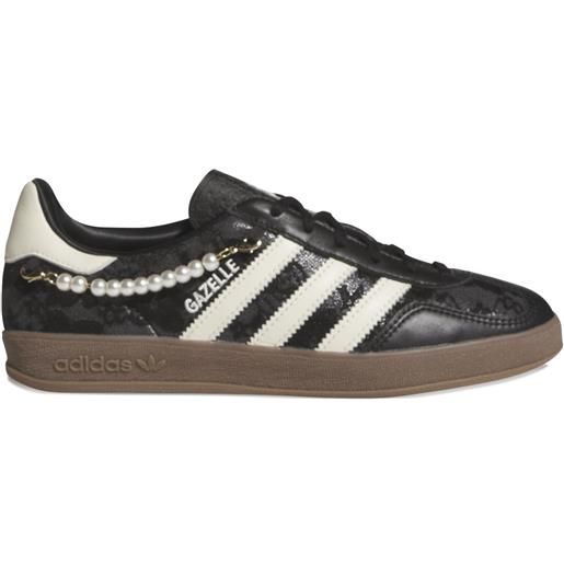 adidas sneakers gazelle indoor con decorazione - nero