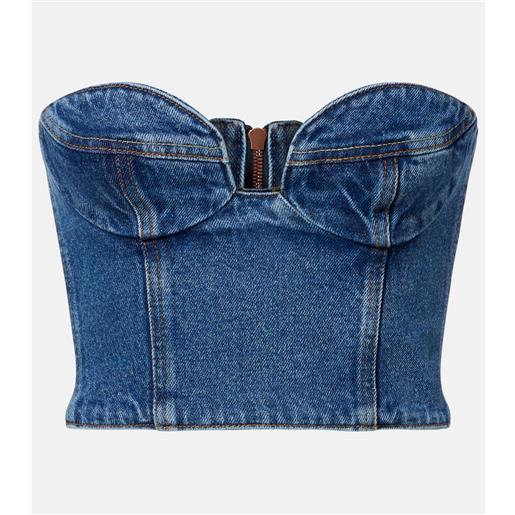 Magda Butrym bustier di jeans
