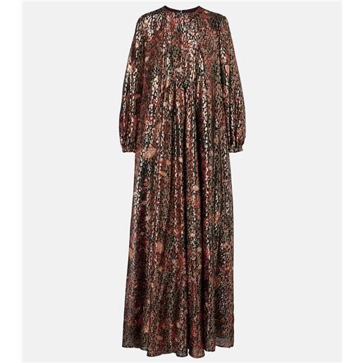 Max Mara abito lungo zinnia in misto seta