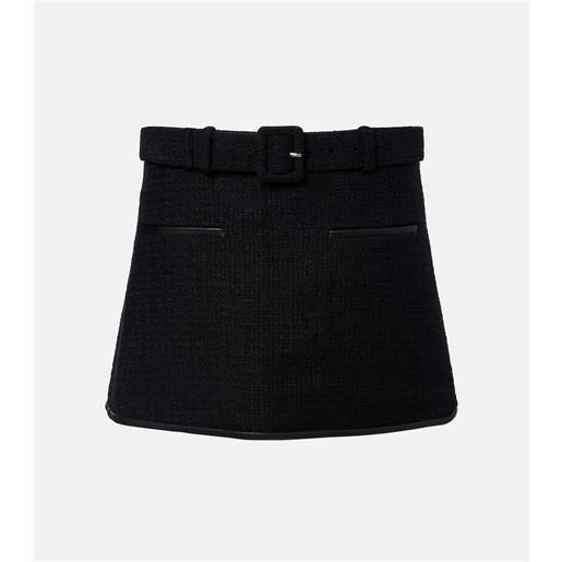 Self-Portrait minigonna in tweed con cintura