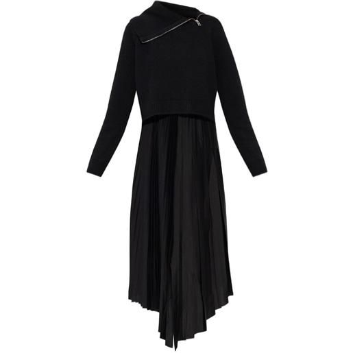 AllSaints abito midi jax con zip - nero