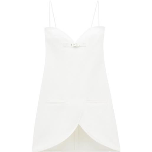 Courrèges abito corto ellipse - bianco