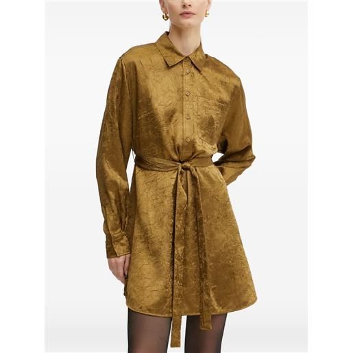 PINKO chemisier corto con colletto a punta - verde