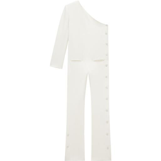 Courrèges tuta intera asimmetrica - bianco