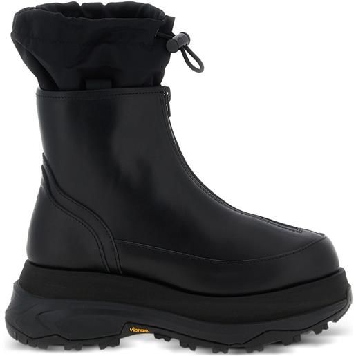 sacai stivaletti con plateau - nero