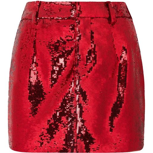 Philipp Plein minigonna con paillettes - rosso