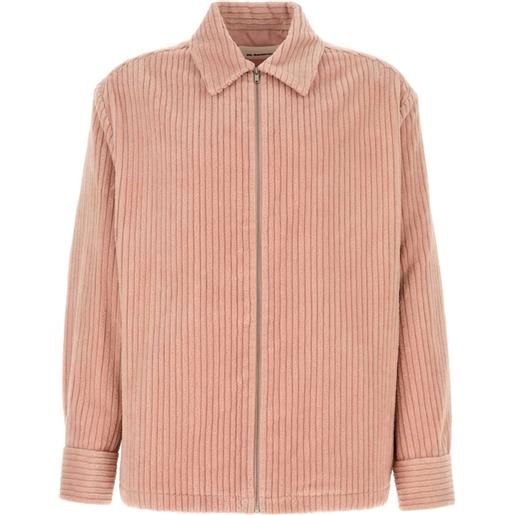 Jil Sander giacca-camicia a coste - rosa
