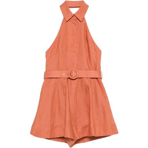 ZIMMERMANN tuta corta con cintura - arancione