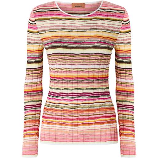 Missoni maglione a righe - rosa