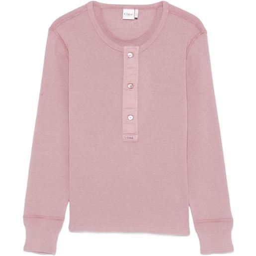 Chloé top henley - rosa