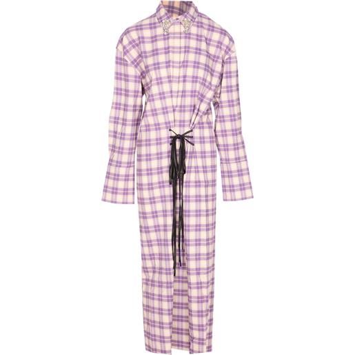 Essentiel Antwerp abito midi con strass - viola