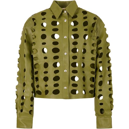 Marni camicia con dettaglio cut-out - verde