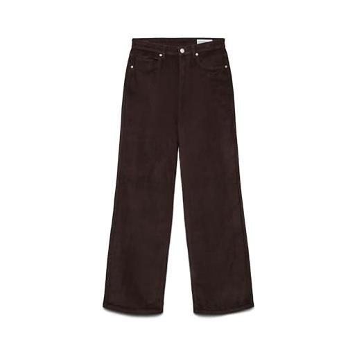 VERO MODA vmtessa hr wide corudroy - pantaloni, torta al cioccolato, 29w x 32l