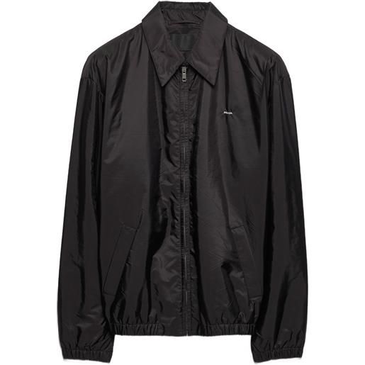 Prada piumino con colletto stile camicia - nero