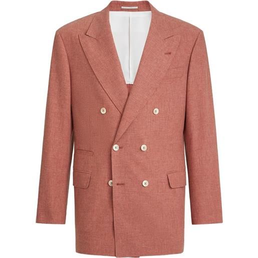 Brunello Cucinelli blazer doppiopetto - arancione