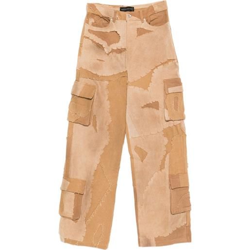 Who Decides War jeans con design patchwork - toni neutri