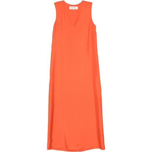 Róhe abito midi smanicato con scollo a v - arancione