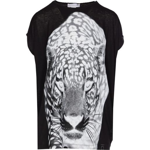 Stella McCartney t-shirt con stampa leopardi - nero