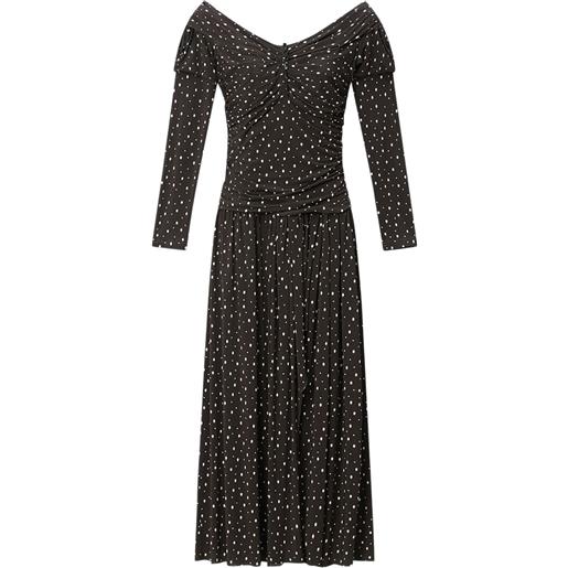 ISABEL MARANT x giovana abito a pois con spalle scoperte - nero