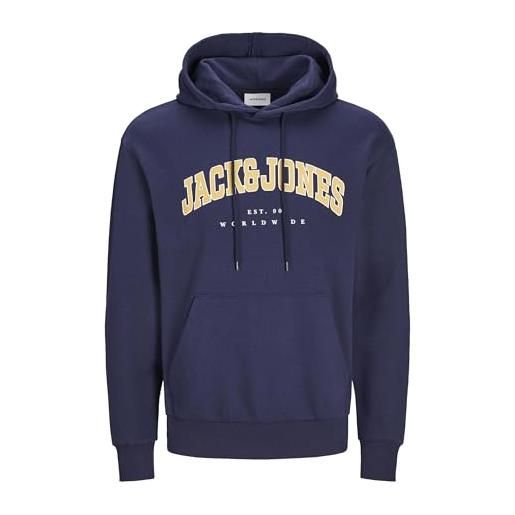 JACK & JONES jack&jones plus jjecaleb varsity - felpa con cappuccio noos pls, blazer blu marine, xxxxxl