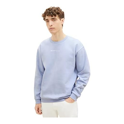 TOM TAILOR Denim Felpa, Uomo, Bianco (Wool White 12906), XS