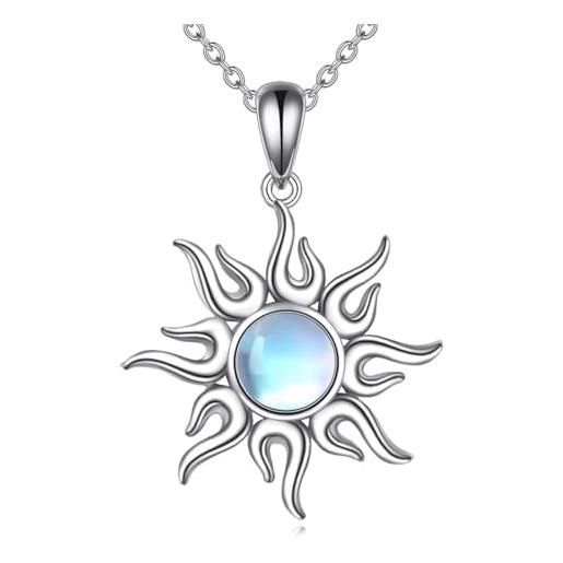 Collana Sole, Collana con ciondolo Sole in oro, Collana Sole in argento