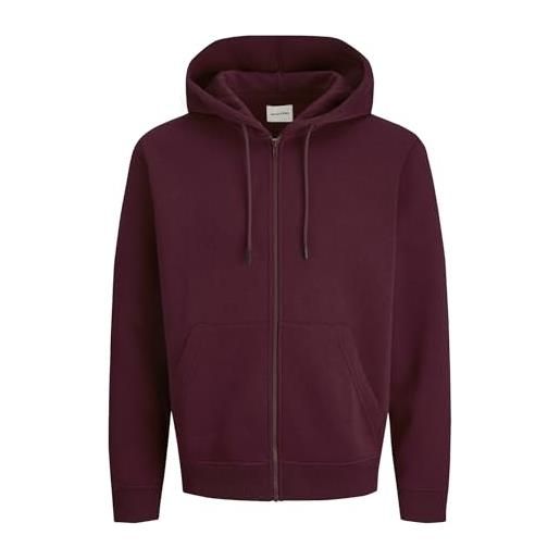 JACK & JONES male giacca con cappuccio plus size tinta unita giacca con cappuccio, oliva impolverato, l