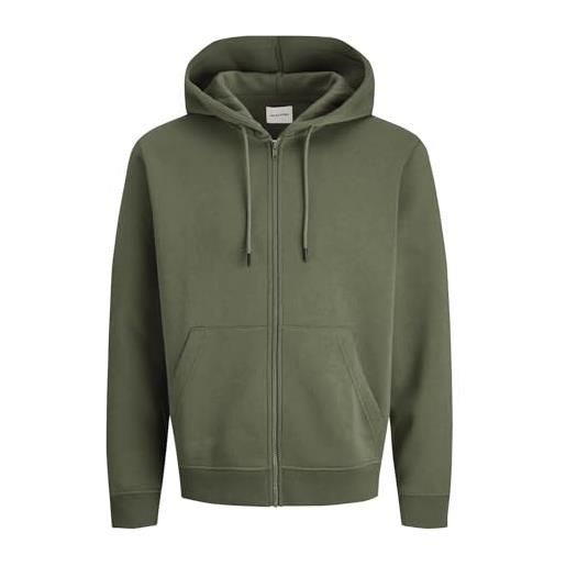 JACK & JONES jjebradley - felpa con cappuccio da ragazzo con zip, port royale, l
