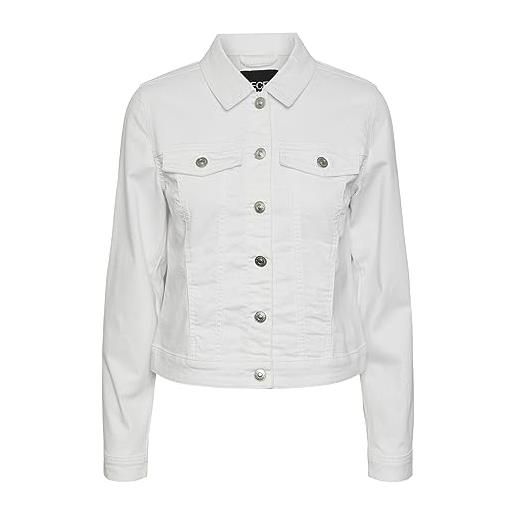 Pieces pcoia ls dnm bwhi noos cp bc - giacca in jeans da donna, taglia xl