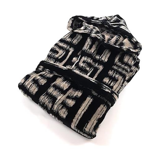 Mirabello Carrara gazi accappatoio con cappuccio in spugna di cotone 410gr (it, testo, s, m, regular, regular, petrolio)