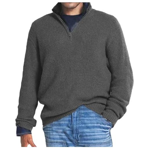 MAGLIONE IN LANA A COLLO ALTO CON ZIP – Suit Negozi