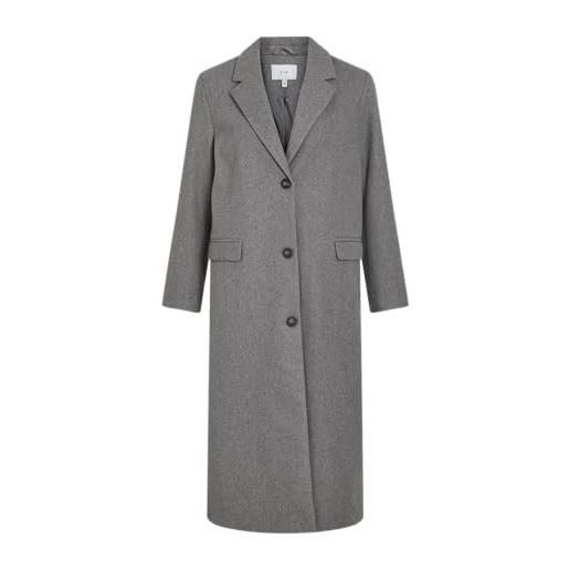Vila visolo l/s coat - noos, nero, 42