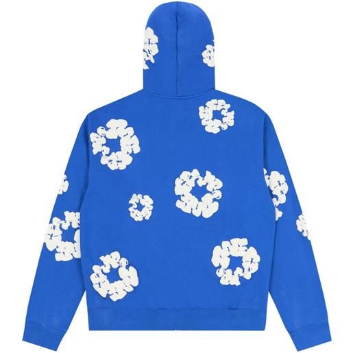 Denim Tears felpa con zip e stampa ghirlande - blu
