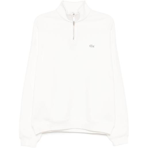 Lacoste felpa con applicazione logo - bianco