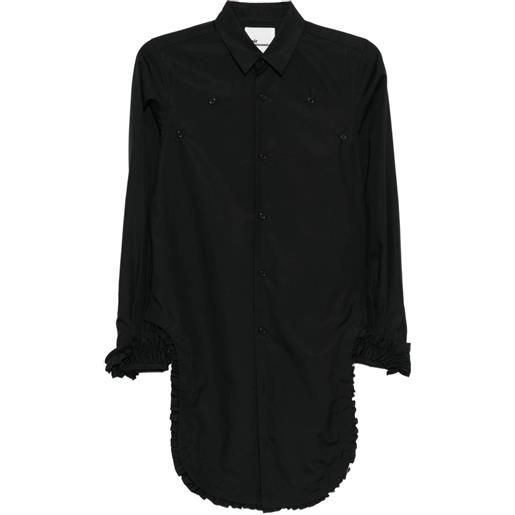 Noir Kei Ninomiya camicia con ruches - nero