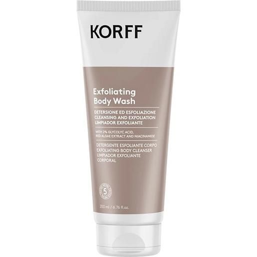 Korff exfoliating body wash detergente esfoliante corpo 200ml