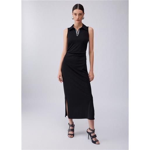 LIUJO liu jo abito midi con strass, nero